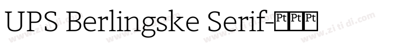 UPS Berlingske Serif字体转换